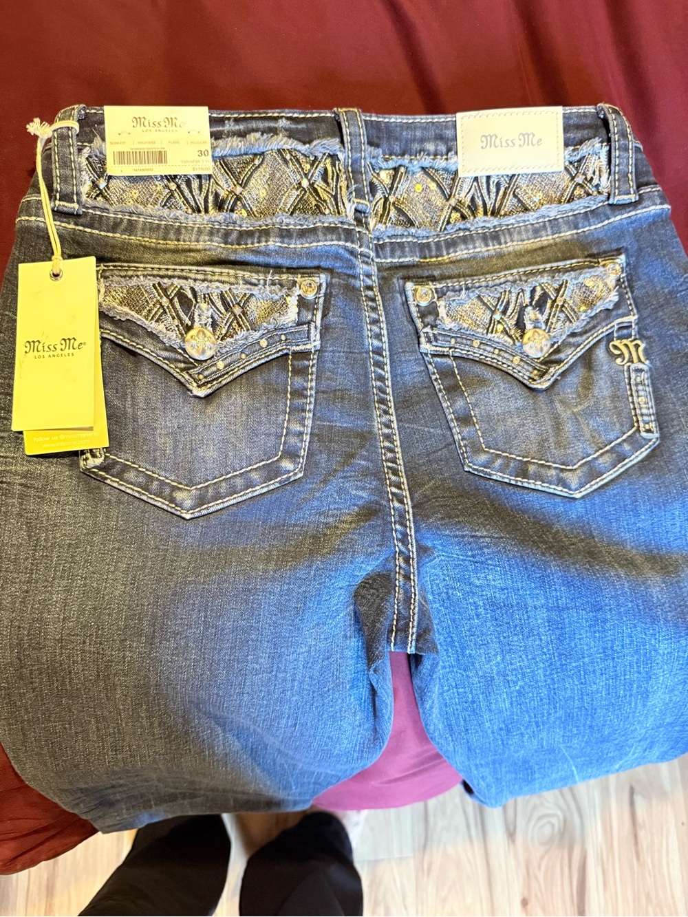 Miss Me Designer Rhinestone Jeans - Picture 3 of 4